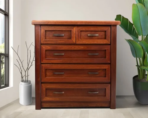 Five Drawer Wooden Chest
