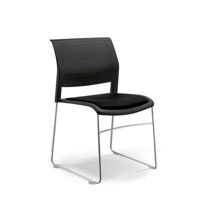 Connect Chair Sleigh Upholstered Seat