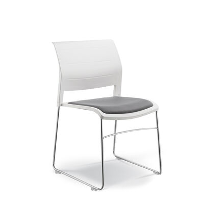 Connect Chair Sleigh Upholstered Seat